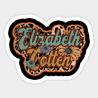 Vintage Elizabeth Proud Name Cotten Personalized Birthday Retro Sticker